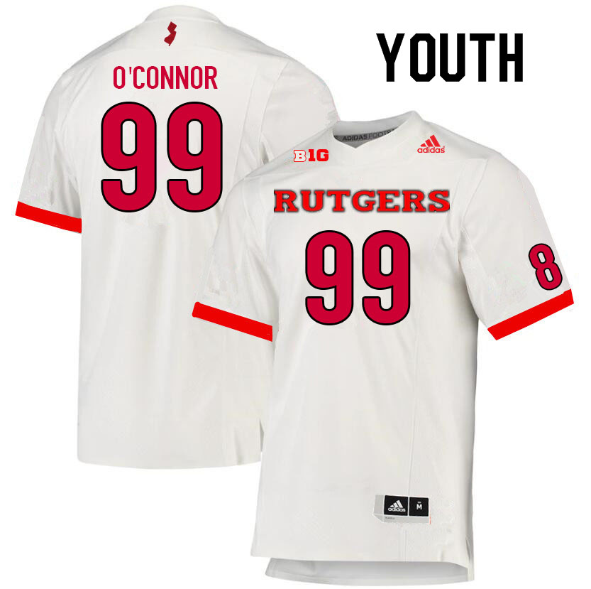 Youth #99 Michael O'Connor Rutgers Scarlet Knights College Football Jerseys Sale-White
